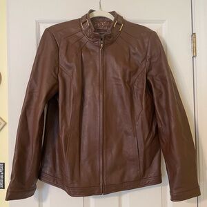 Brown Leather Jacket by Bradley Bayou